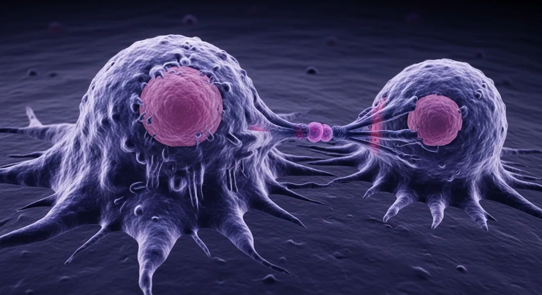 Cancer cell dividing uncontrollably